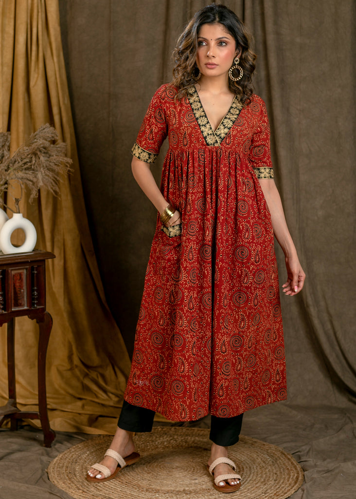 Round Party Wear Rayon Black One Piece Long Kurti at Rs 350 in Jaipur